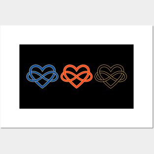 Polyamory 3 Infinity Hearts Posters and Art